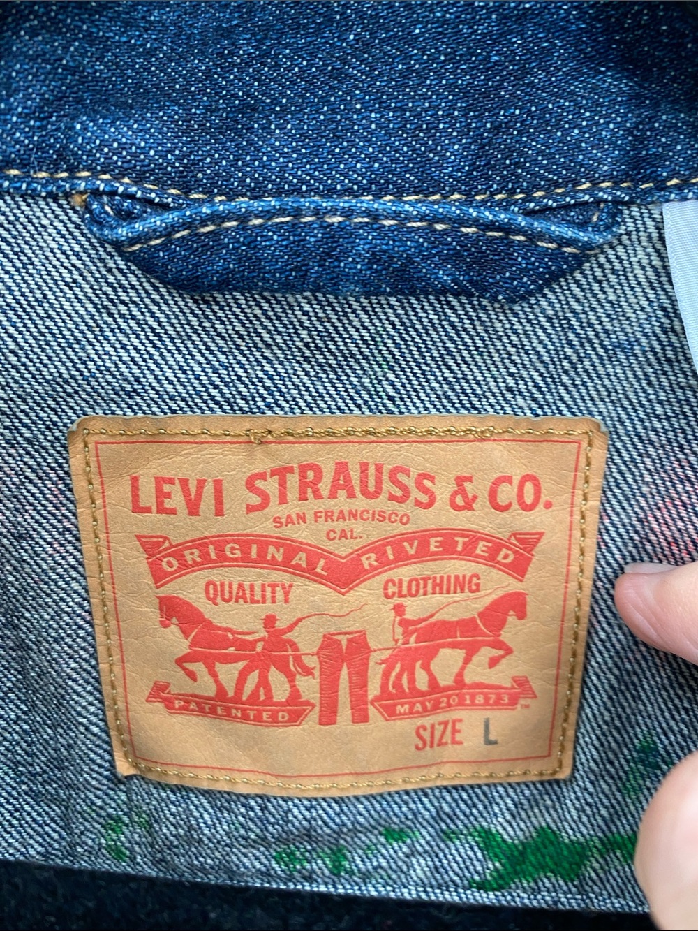 Customized LEVI’S Jean Jacket L - Picture 5 of 10